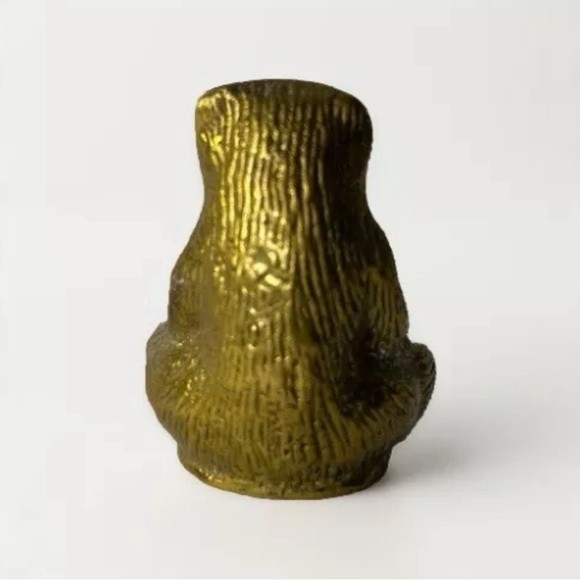 Vintage Solid Brass Bear Wearing Bow Tie Small Figurine 1.5” Paperweight - Picture 3 of 6